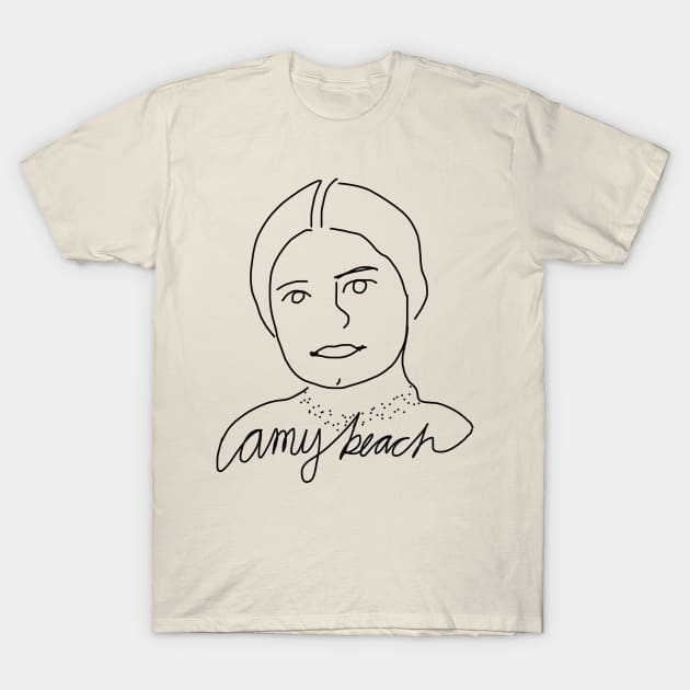 Amy Beach T-Shirt by Stark Raving Cello